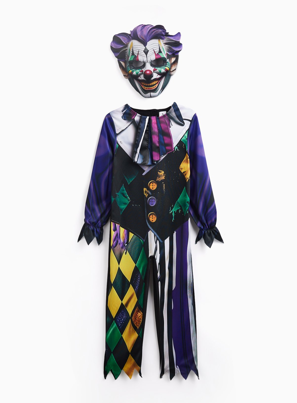 Retro Clown Fancy Dress Costume 9-10 years - Image 2 thumbnail